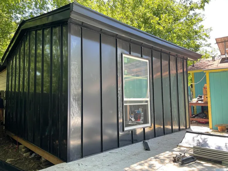 Black standing seam metal wall panels for Metal Roof Installation in Black Mountain